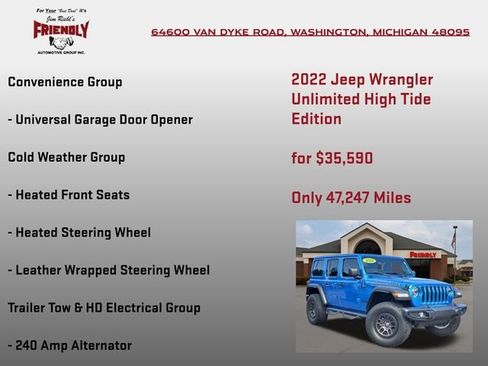 Used 2022 Jeep Wrangler Unlimited Sport AWD/4WD image 25