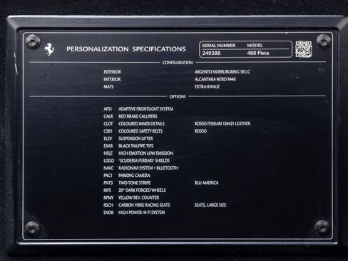 Certified 2020 Ferrari 488 Pista Coupe RWD image 70