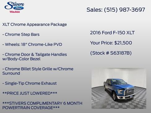 Used 2016 Ford F150 XLT w/ Equipment Group 302A Luxury AWD/4WD image 28