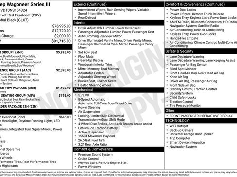 Certified 2022 Jeep Wagoneer Series III w/ Premium Group I AWD/4WD image 62
