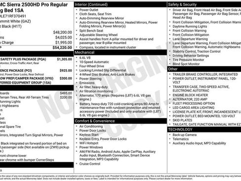 Used 2024 GMC Sierra 2500 Pro w/ 1SA Pro Safety Plus Package AWD/4WD image 34