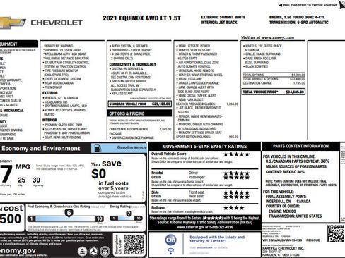 Used 2021 Chevrolet Equinox LT image 33