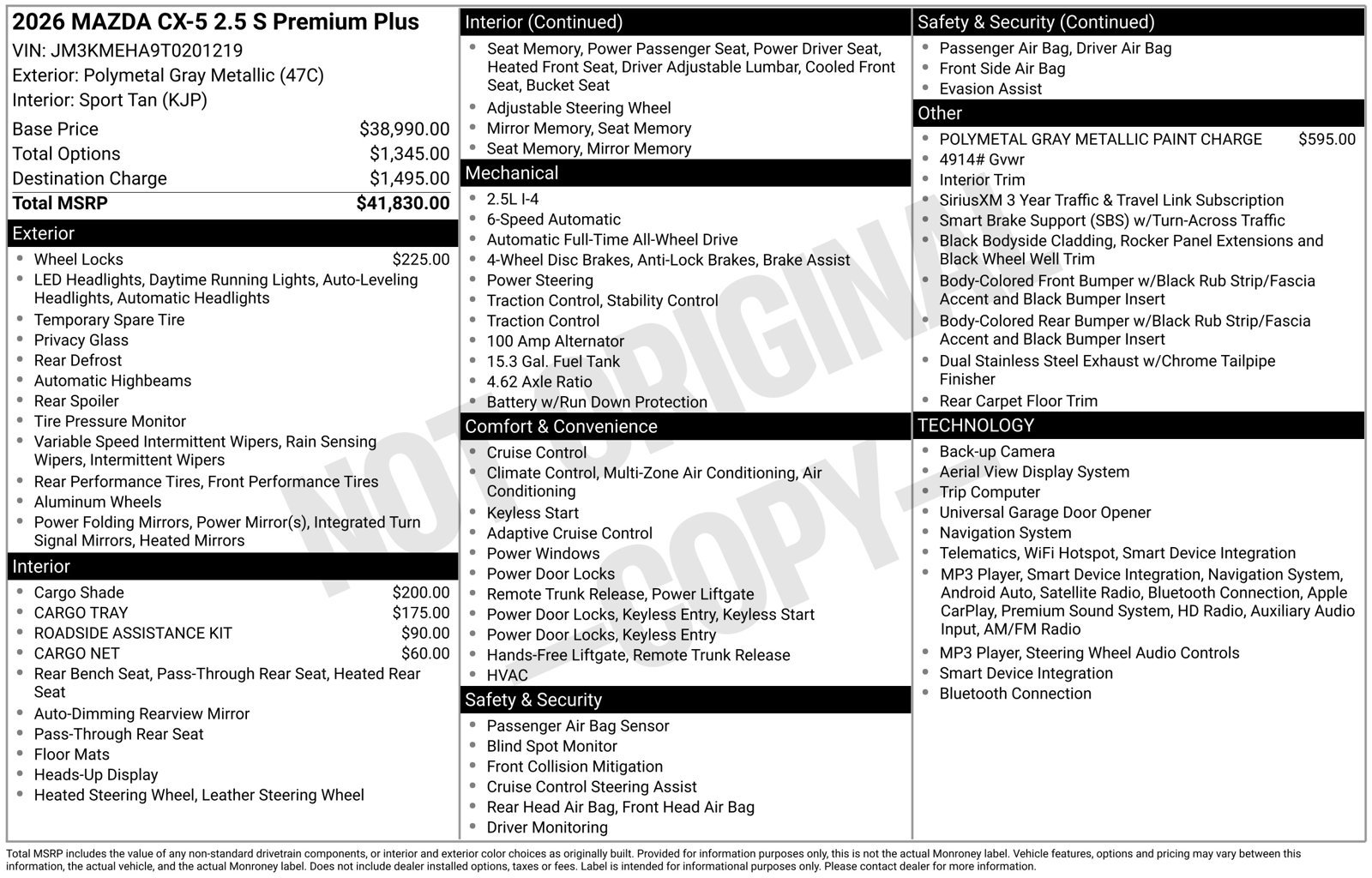 New 2026 MAZDA CX-5 2.5 S w/ Premium Plus Package AWD/4WD image 22