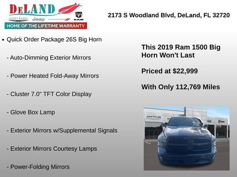 Used 2019 RAM 1500 Big Horn AWD/4WD image 3