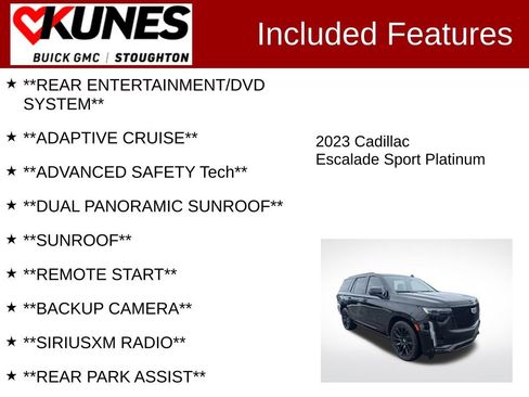 Used 2023 Cadillac Escalade Sport Platinum image 2