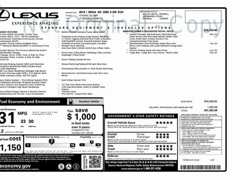 Used 2018 Lexus NX 300h 300h image 3