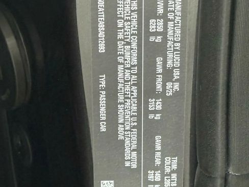 Used 2025 Lucid Air Touring image 52