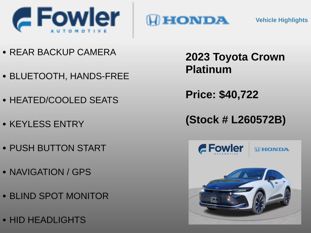 Used 2023 Toyota Crown Platinum AWD/4WD image 4