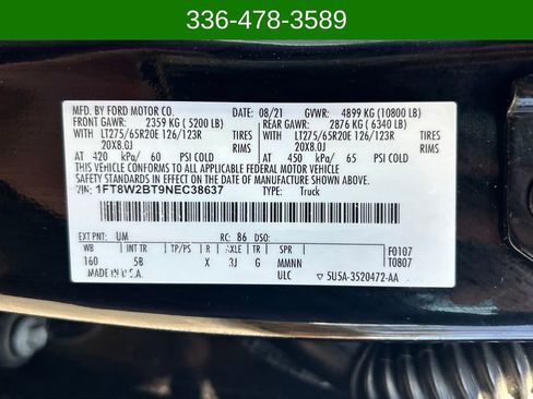 Used 2022 Ford F250 Lariat w/ Black Appearance Package image 29