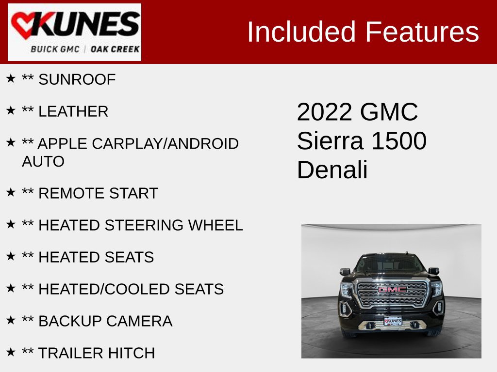 Used 2022 GMC Sierra 1500 Denali w/ Denali Premium Package AWD/4WD image 2