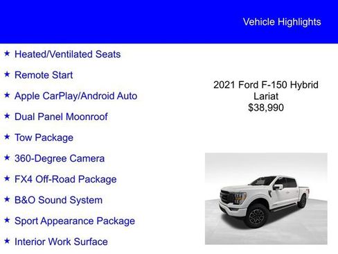 Certified 2021 Ford F150 Lariat AWD/4WD image 3