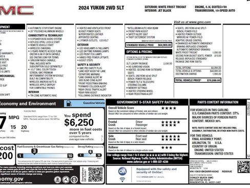 Used 2024 GMC Yukon SLT w/ SLT Luxury Package RWD image 3
