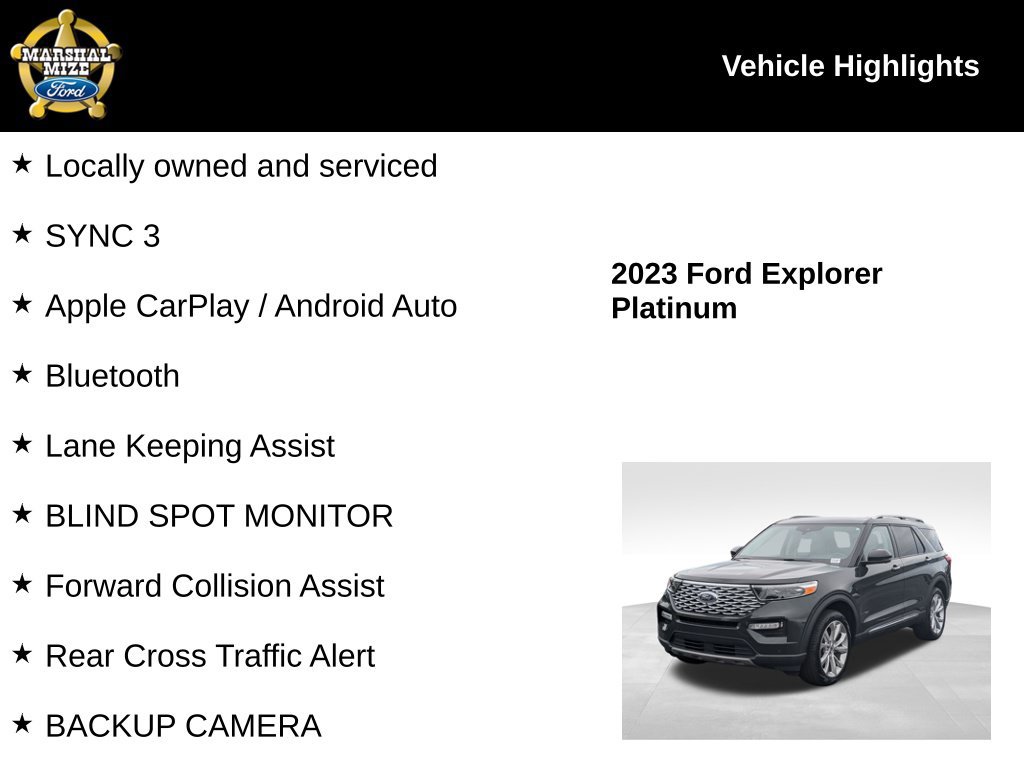 Used 2023 Ford Explorer Platinum w/ Technology Package AWD/4WD image 2