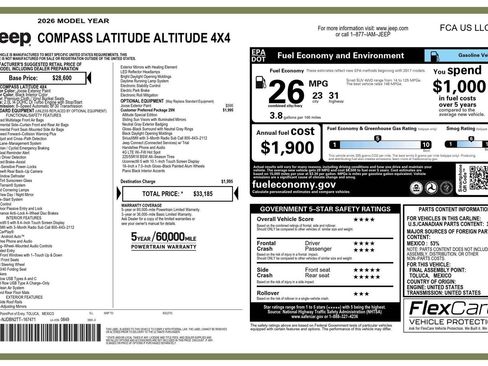 Used 2026 Jeep Compass Latitude image 6