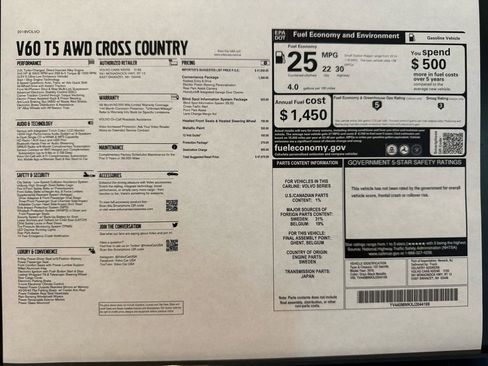 Used 2018 Volvo V60 T5 Cross Country w/ Convenience Package image 2