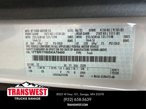 Used 2025 Ford Transit 250 Low Roof w/ Exterior Upgrade Package RWD image 19