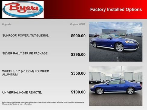 Used 2007 Chevrolet Monte Carlo SS w/ Silver Rally Stripe Package FWD image 10