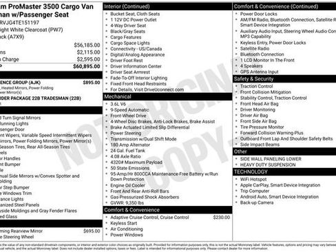 New 2026 RAM ProMaster 3500 w/ Convenience Group FWD image 29