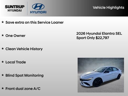 Used 2026 Hyundai Elantra Sport FWD image 8