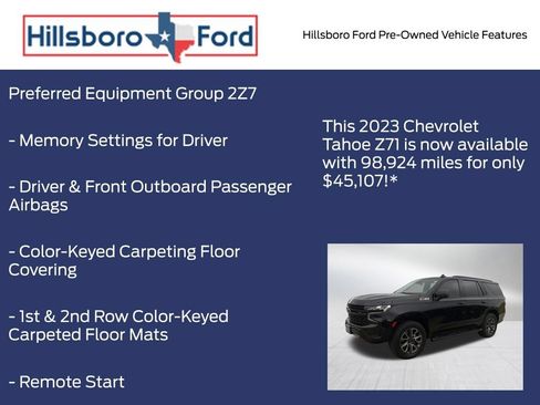 Used 2023 Chevrolet Tahoe Z71 w/ Luxury Package AWD/4WD image 3
