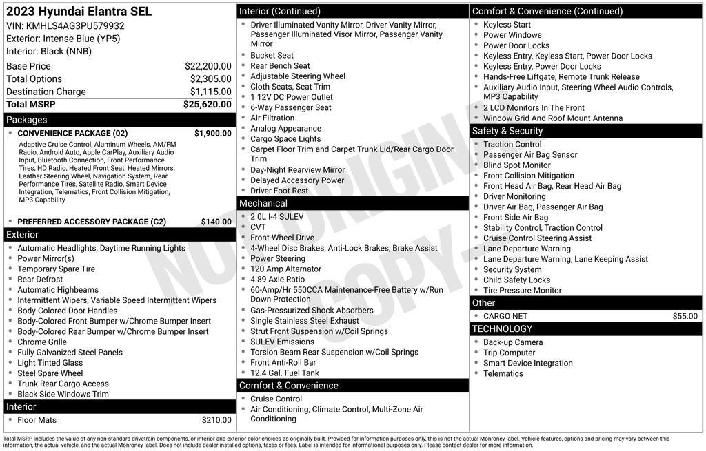 Certified 2023 Hyundai Elantra SEL w/ Convenience Package FWD image 28