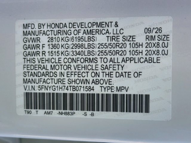 New 2026 Honda Pilot Touring image 34