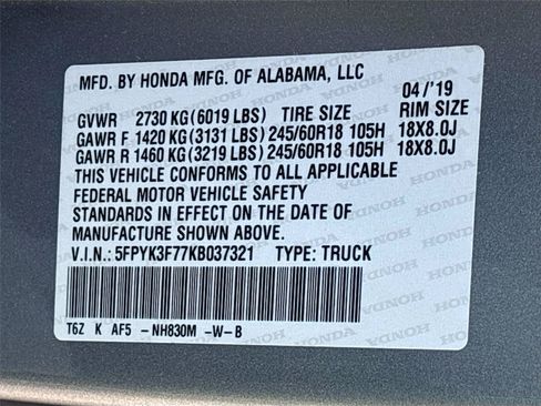 Used 2019 Honda Ridgeline RTL-E image 38