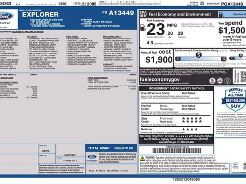 Certified 2023 Ford Explorer ST-Line w/ Class IV Trailer Tow Package image 3