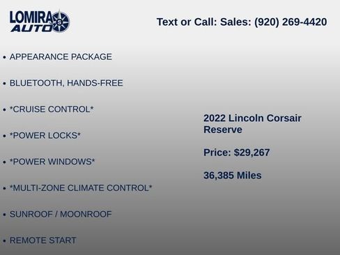Used 2022 Lincoln Corsair Reserve AWD/4WD image 8