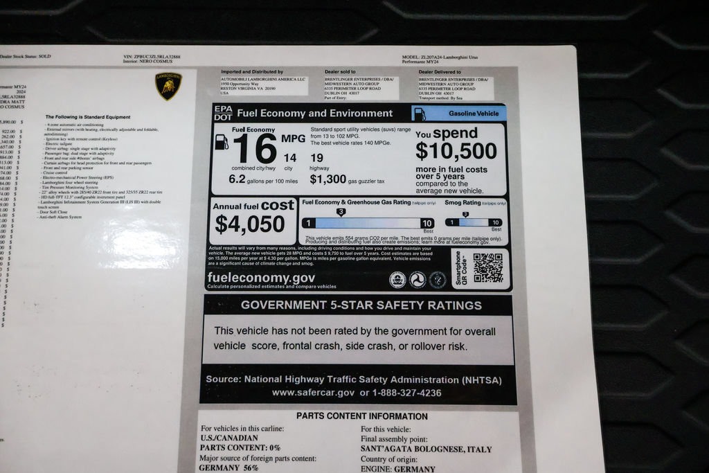 Used 2024 Lamborghini Urus Performante AWD/4WD image 72