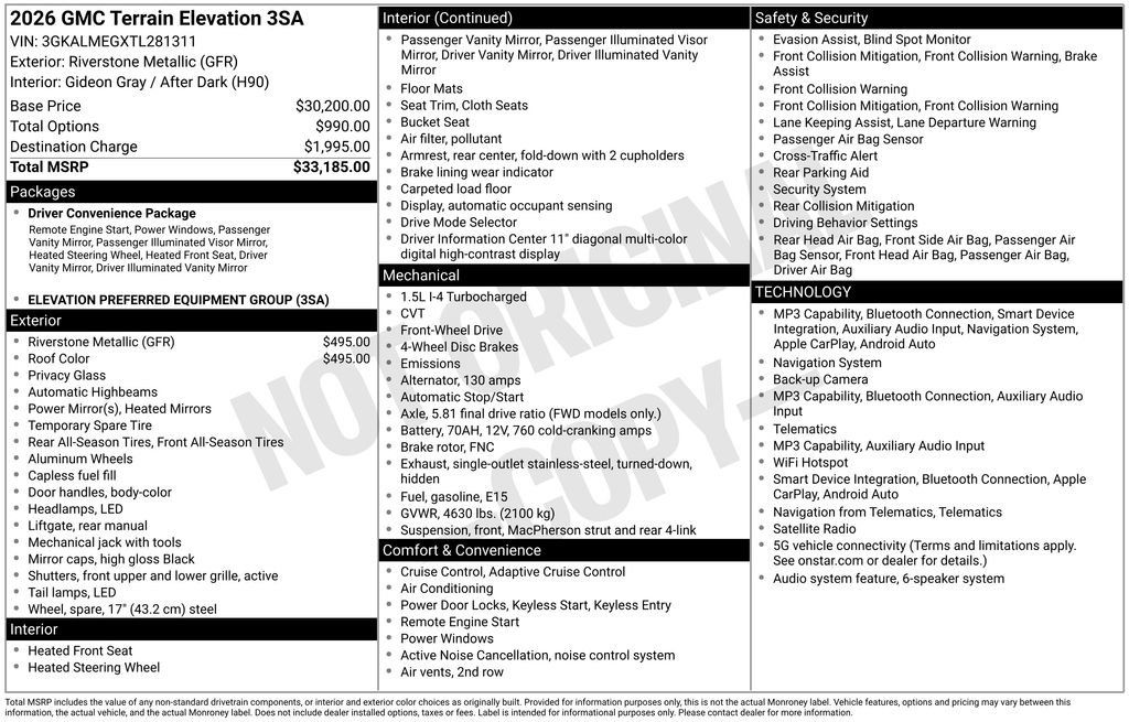 Used 2026 GMC Terrain Elevation FWD image 6