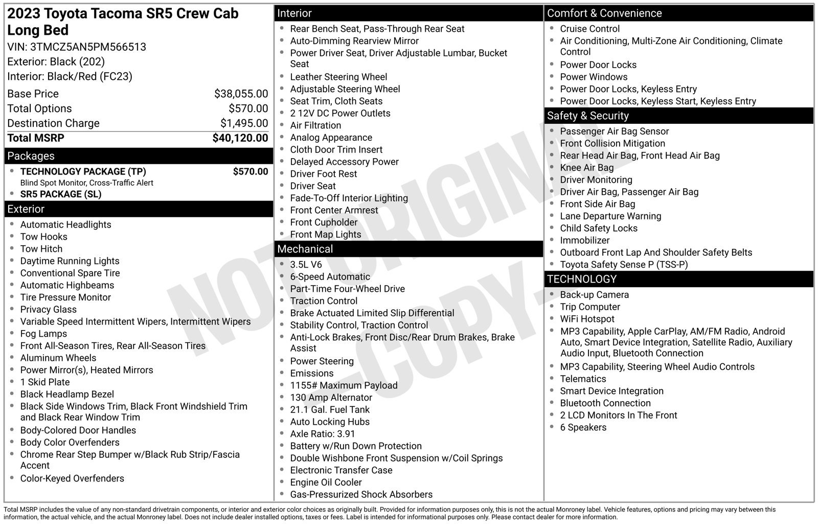 Used 2023 Toyota Tacoma SR5 w/ Technology Package AWD/4WD image 4