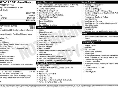 New 2026 MAZDA MAZDA3 2.5 S Sedan w/ Preferred Pkg FWD image 11