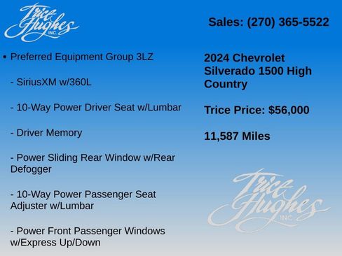 Used 2024 Chevrolet Silverado 1500 High Country w/ Technology Package AWD/4WD image 7
