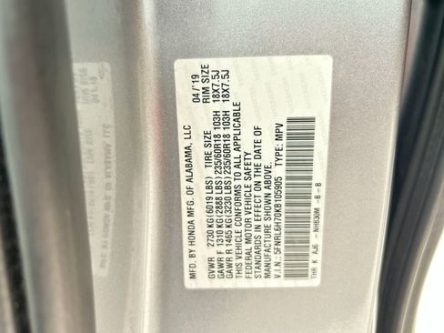 Used 2019 Honda Odyssey EX-L image 2