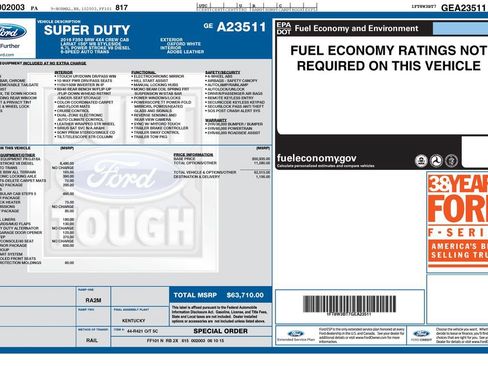 Used 2016 Ford F350 Lariat w/ Lariat Interior Package AWD/4WD image 2