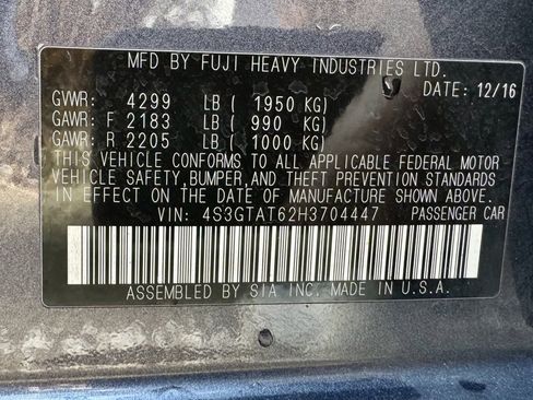 Used 2017 Subaru Impreza 2.0i Limited w/ Moonroof/BSD & Rcta/Eyesight image 20