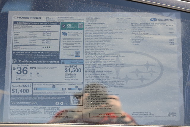 New 2026 Subaru Crosstrek 2.5i Limited w/ Crosstrek Mirror Package AWD/4WD image 2