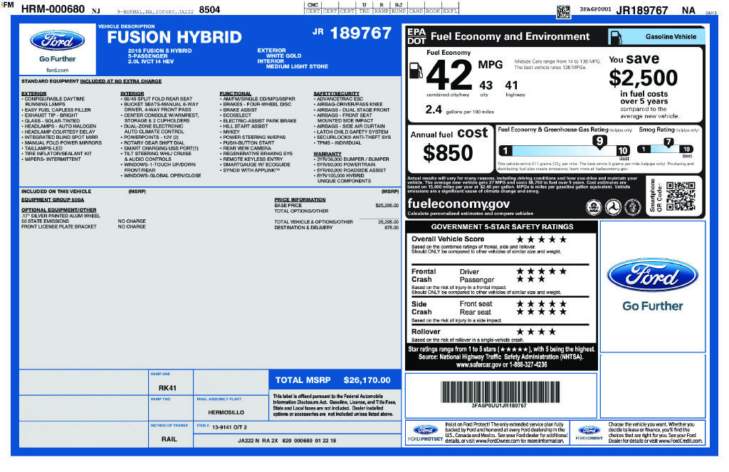 Used 2018 Ford Fusion S FWD image 7