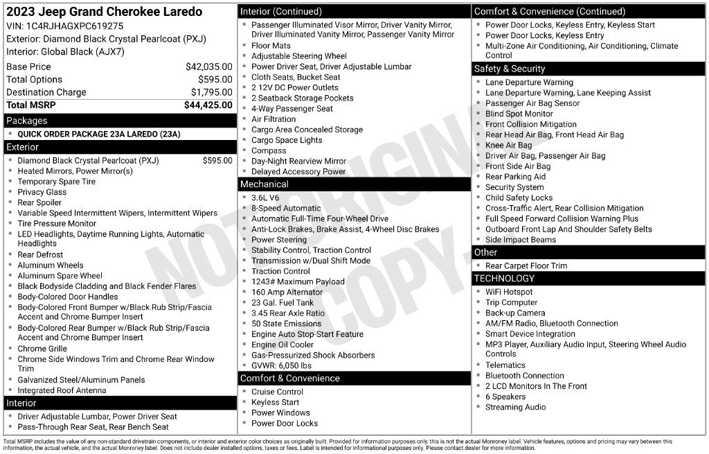 Used 2023 Jeep Grand Cherokee Laredo AWD/4WD image 33
