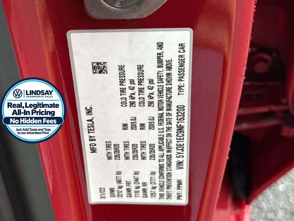 Used 2022 Tesla Model 3 Performance AWD/4WD image 28