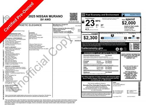 Certified 2025 Nissan Murano SV image 41