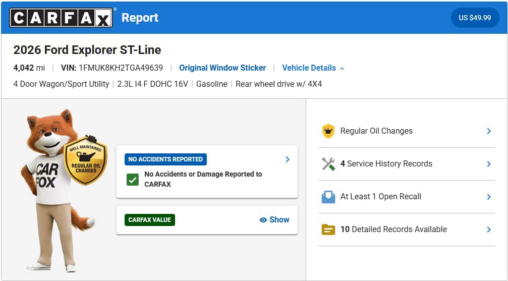 Used 2026 Ford Explorer ST-Line w/ ST-Line Street Pack AWD/4WD image 4