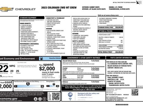 Used 2023 Chevrolet Colorado W/T RWD image 4