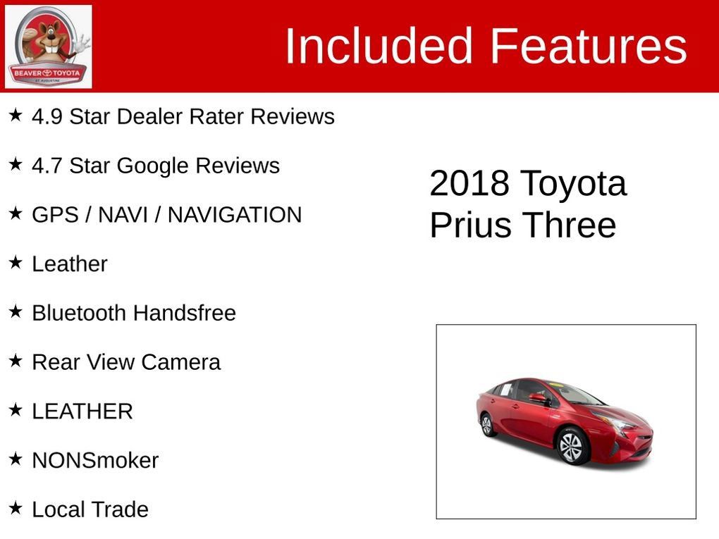 Used 2018 Toyota Prius Three w/ Advanced Technology Package FWD image 4