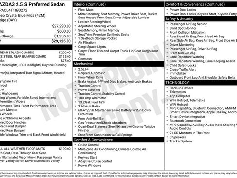 New 2026 MAZDA MAZDA3 2.5 S Sedan w/ Preferred Pkg FWD image 33