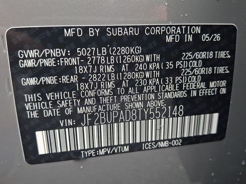 New 2026 Subaru Outback Premium AWD/4WD image 18