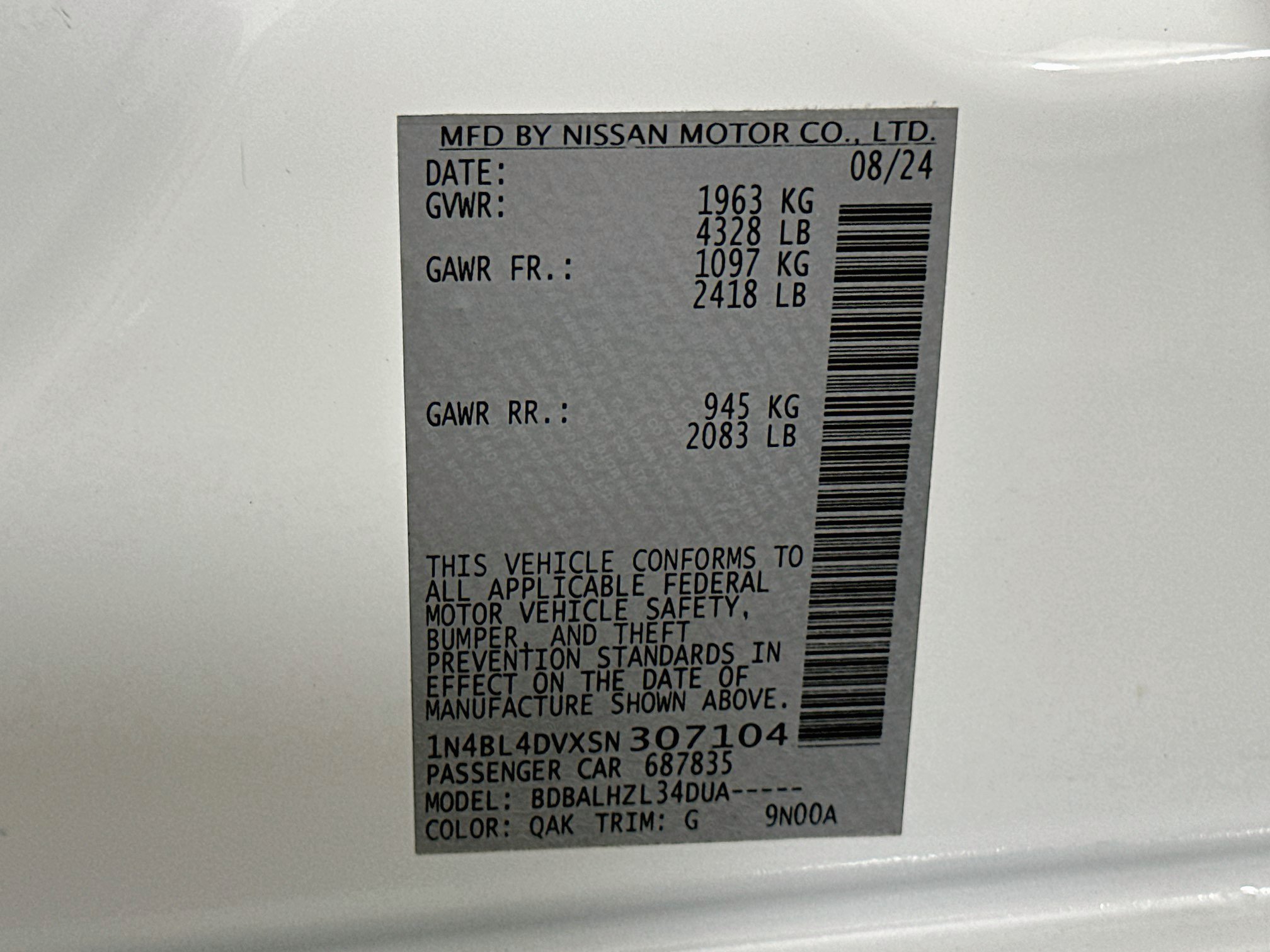 Used 2025 Nissan Altima 2.5 SV FWD image 12