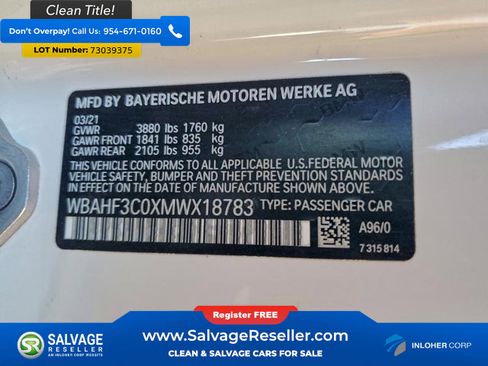 Used 2021 BMW Z4 sDrive30i w/ Convenience Package image 16