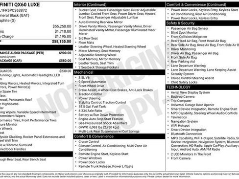 Used 2023 INFINITI QX60 Luxe w/ Performance Audio Package FWD image 9